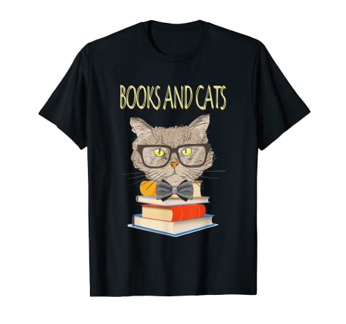 Libros y gatos Camiseta