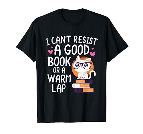 Libros y gatos leyendo divertidos amantes de los gatos y los libros Camiseta