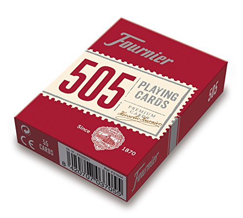 Fournier- Nº 505 Baraja Cartas Poker Clásica, Color rojo o azul (F21644) , color/modelo surtido